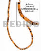 Shell Beads 4-5mm Hammer Shell Heishe Orange