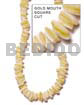 Shell Beads Gold Mouth Square Cut