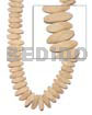 Philippine Wood Beads Nat. White Wood Slide Cut 4mmx9mmx24mm