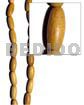 Philippine Wood Beads Nangka Oval 10mmx25mm
