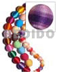 Philippine Wood Beads 15mm Natural White Round Wood Beads Wrapped In Violet Two Toned Crochet Thread/ Price Per Piece