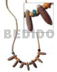 Philippines Necklaces Coco Heishe Bleached W/ Pukalet / Sea Urchin