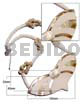 Philippines Necklaces Choker / 4-5mm White Clam W/ Bonium Shell Accent And 33mmx45mmx105mm Ceramic Inlaid Brownlip/mop Combi Pendant W/ Resin Backing /thickness 7mm / 13 In