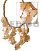 Philippines Necklaces Tan Macramie W/ Dyed Dangling Hammershell-cleopatra