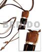 Philippines Necklaces Square Black Tabs In Leather Thong And Wax Cord