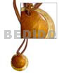Philippines Necklaces 40mm Round Mop & 30mm Brownlip Pendant In Leather Thong