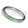 Philippine Rings Inlaid Hammershell In Stainless 5mm Metal Ring / Pastel Green