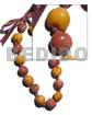 Kukui Nuts Jewelry Painted Kukui Nuts Alt. Graduated Solid Colors ( 16 Pcs. ) / Adjustable Ribbon