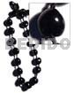 Kukui Nuts Jewelry Black Kukui Nuts ( 16 Pcs. ) / Adjustable Ribbon