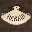 Shell Carvings Fan Melo W/ Text Carving 40mm