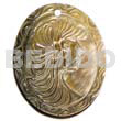 Shell Carvings Oval Black Lip W/ Intricate Lady Carving 50mmx40mm