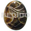 Shell Carvings Oval Black Lip Tiger W/ Lady Carving 50mmx40mm