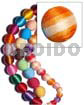 Wrapped Beads 20mm Natural White Round Wood Beads Wrapped In Orange Two Toned Crochet Thread/ Price Per Piece