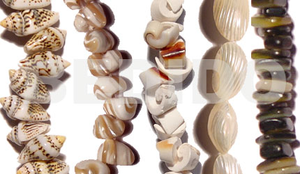 SHELLS BEADS IN STRANDS