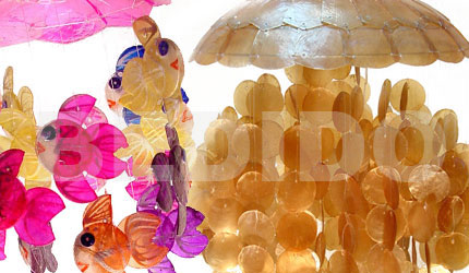 CAPIZ CHANDELIERS AND WINDCHIMES