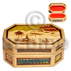Bamboo Pandan Box Small Weave Jewelry Box BFJ014JB
