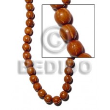 Bayong Wood 10 mm Groove Natural Round Wood Beads Carved Wood Beads BFJ137WB