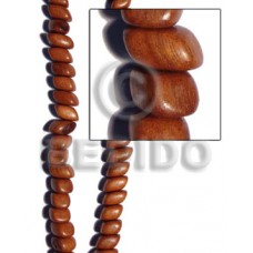 Bayong Wood Slide Square 10 mm Brown 16 inches Beads Strands Wood Beads - Nuggets Wood Beads BFJ214W