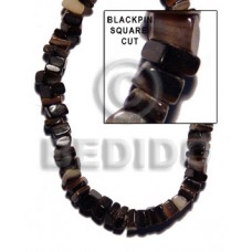 Black 16 inches Black Pen Shell Square Cut Beads Strands Shell Crazy Cut Shell Beads BFJ005SQ