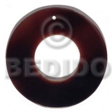 Black Tab Shell 40 mm Black Ring Pendants - Simple Cuts BFJ6202P