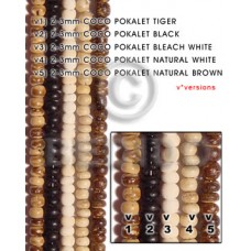 Bleached White 16 inches Coconut Pokalet 2-3 mm Bleached Coco Pokalet Beads BFJ001PT_V3