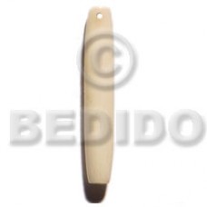Bone Tube 40 mm Natural White Pendants - Bone Horn Pendants BFJ5606P