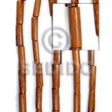 Brown 16 inches Bayong Wood Tube 11 x 25 mm Natural Wood Beads - Tube and Heishe Wood Beads BFJ038WB