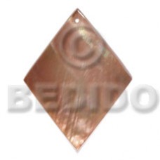 Brown Lip Shell 40 mm Diamond Brown Pendants - Simple Cuts BFJ6216P
