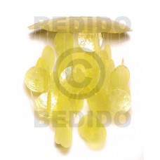 Capiz Shell Round Yellow 6 inch Capiz Shell Chandeliers BFJ007CC