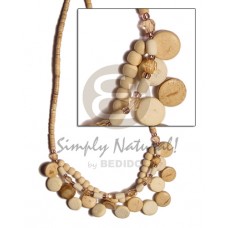 Coconut Beads Acrylic Crystals Wood Beads 2-3 mm Coconut Necklace BFJ484NK