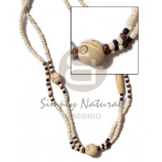 Coconut Wood Beads Tube 2-3 mm Coconut Necklace BFJ114NK