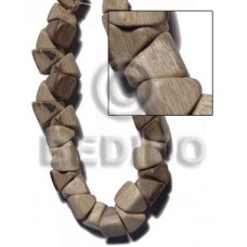 Graywood Barrel Double Slidecut 11 mm Gray 16 inches Beads Strands Wood Beads - Nuggets Wood Beads BFJ442WB