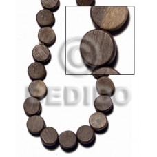 Graywood Gray Disc 10 mm 16 inches Side Drill Wood Beads - Flat Round and Oval Wood Beads BFJ409WB