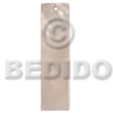 Hammer Shell 40 mm Bar White Pendants - Simple Cuts BFJ6240P