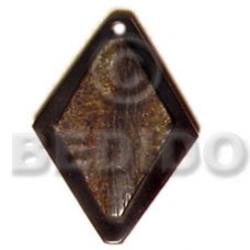 Horn Diamond Natural 40 mm Carvings Pendants - Bone Horn Pendants BFJ5200P