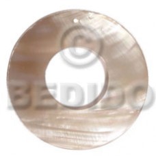 Kabibe Shell 40 mm Natural Ring Pendants - Simple Cuts BFJ6206P