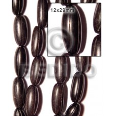 Kamagong Wood 12 mm Groove Black Peanut Wood Beads Carved Wood Beads BFJ102WB