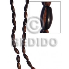 Kamagong Wood Tiger Football Black 16 inches Beads Strands 8 mm Wood Beads - Football and Cylinder W