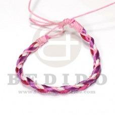 Macrame thread Fuschia adjustable Macrame Lavender White Pink Multi-Color BRACELETS - MACRAME BFJ558