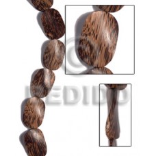 Patikan Wood Twist 30 mm Brown Beads Strands Wood Beads - Twisted Wood Beads BFJ484WB