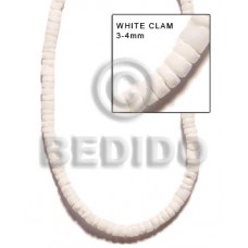 White White Shell 16 inches Heishi Shell Heishe Shell Beads BFJ020HS