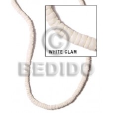White White Shell 16 inches Heishi Shell Heishe Shell Beads BFJ021HS