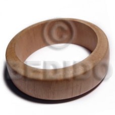 White Wood Natural 70 mm inner diameter Bangles - Plain BFJ649BL