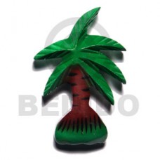 Wood Hand Painted Coconut Tree 80 mm Refrigerator Magnets BFJ027RM