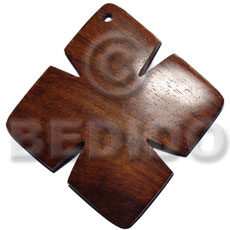 45 mm Bayong Wood Cross Brown Pendants - Wooden Pendants BFJ6115P