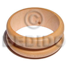 Ambabawd Wood 65 mm Inner Diameter / Outer 105 mm Natural Coated Bangles - Wooden Bangles BFJ203BL