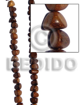 Bayong Wood Double Sided 10 mm 16 inches Beads Strands Wood Beads - Nuggets Wood Beads BFJ184WB