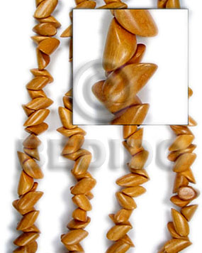 Bayong Wood Nuggets 10 mm Brown Beads Strands 16 inches Wood Beads - Nuggets Wood Beads BFJ093WB