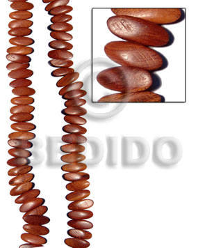 Bayong Wood Slide Cut 8 mm Brown Beads Strands Wood Beads - Slide Cut BFJ264WB