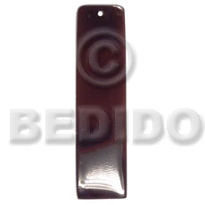 Black Tab Shell 40 mm Bar Black Pendants - Simple Cuts BFJ6237P